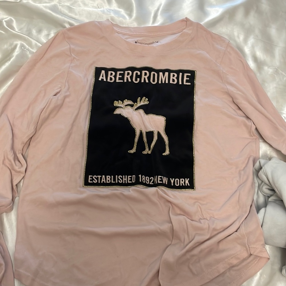 Pink and black long sleeve shirt